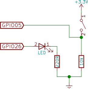 Схема с pull-down резистором