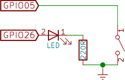 Схема во внутренним pull-up резистором